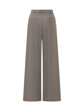 Simona Corsellini Grey Wide-Leg Pinstripe Trousers - COLLEZIONE TEAM EC | $store$