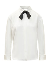 Simona Corsellini White Shirt with Black Bow - COLLEZIONE TEAM EC | $store$