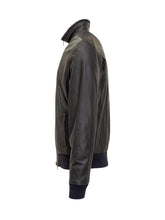 Barba Giacca Bomber in Pelle Nera - Abbigliamento Uomo | $store$