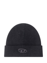 Diesel Kids Beanie Nero con Logo Ricamato - Accessori Bambini | $store$