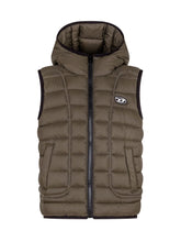 Diesel Kids Green Padded Vest with Hood - COLLEZIONE TEAM EC | $store$
