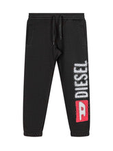 Diesel Kids Black Sweatpants with Side Logo - COLLEZIONE TEAM EC | $store$
