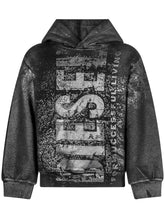 Diesel Kids Black Hoodie with Metallic Print - COLLEZIONE TEAM EC | $store$