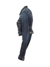 Dsquared2 Giacca Crop in Denim Blu con Zip e Bottoni - Abbigliamento Donna | $store$