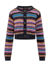 DSquared2 Multicolor Striped Cardigan - COLLEZIONE TEAM EC | $store$