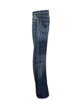 Dsquared2 Wide Leg Jeans in Blue Vintage Denim - COLLEZIONE TEAM EC | $store$