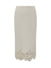 Fabiana Filippi Gonna Avorio con Orlo in Pizzo - Abbigliamento Donna | $store$