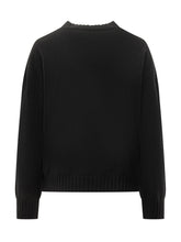 Fabiana Filippi Black Crewneck Sweater with Shiny Details - COLLEZIONE TEAM EC | $store$
