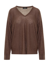 Fabiana Filippi Brown Lurex Sweater - COLLEZIONE TEAM EC | $store$