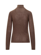 Fabiana Filippi Brown Turtleneck with Shiny Details - COLLEZIONE TEAM EC | $store$