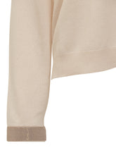 Fabiana Filippi Beige V-Neck Sweater - COLLEZIONE TEAM EC | $store$