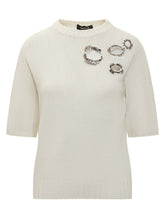 Fabiana Filippi Knit Top with Jewel Embellishments - COLLEZIONE TEAM EC | $store$