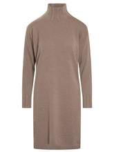 Taupe Knit Turtleneck Dress by Fabiana Filippi - COLLEZIONE TEAM EC | $store$