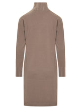 Taupe Knit Turtleneck Dress by Fabiana Filippi - COLLEZIONE TEAM EC | $store$