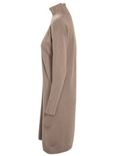 Taupe Knit Turtleneck Dress by Fabiana Filippi - COLLEZIONE TEAM EC | $store$