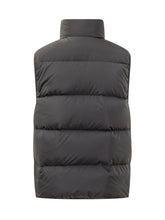 Moncler Gilet Nero Imbottito con Logo - Abbigliamento Uomo | $store$