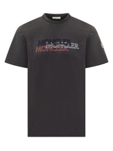 T-shirt Logo Multicolor Nera Moncler - COLLEZIONE TEAM EC | $store$