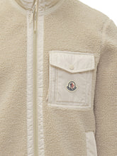 Cardigan Moncler con Zip in Pile Beige - Abbigliamento Uomo | $store$