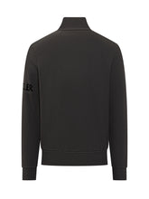 Moncler Felpa Nera con Zip e Logo - Abbigliamento Uomo | $store$
