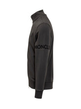 Moncler Felpa Nera con Zip e Logo - Abbigliamento Uomo | $store$