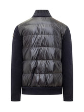 Moncler Blue Knit Cardigan with Zip and Pockets - COLLEZIONE TEAM EC | $store$