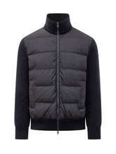 Blue Quilted Front Cardigan Moncler - COLLEZIONE TEAM EC | $store$