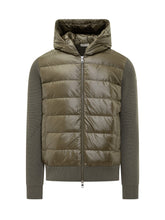 Cardigan Moncler Verde con Cappuccio - Abbigliamento Uomo | $store$