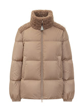 Moncler Esnaie Women s Beige Down Jacket with Shearling - COLLEZIONE TEAM EC | $store$