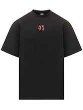 44 Label Group T-Shirt Nera Logo Rosso Uomo - 44 Label Group | $store$