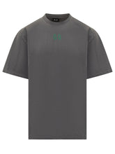 44 Label Group T-Shirt Grigia con Logo Ricamato Verde - 44 Label Group | $store$
