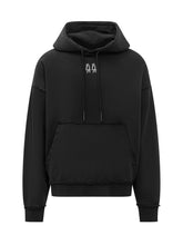 44 Label Group Felpa Hoodie Nera con Logo Ricamato - 44 Label Group | $store$