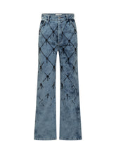Des Phemmes Wide-Leg Jeans with Black Embroidery - COLLEZIONE TEAM EC | $store$