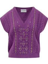 Des Phemmes lilac vest with jewel - COLLEZIONE TEAM EC | $store$