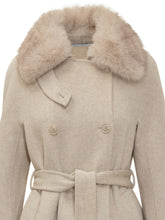 Bully Cappotto Doppiopetto Beige con Collo in Pelliccia - Abbigliamento Donna | $store$