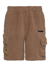 Barrow Shorts Cargo in Pile Beige con Logo - Abbigliamento Uomo | $store$