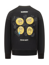 Barrow Black Sweatshirt with Embroidered Emojis - Barrow | $store$