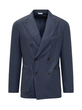 Boglioli Blue Wool Double Breasted Blazer - Boglioli | $store$