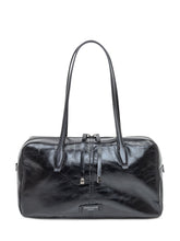 Gianni Chiarini Black Glossy Leather Bag - COLLEZIONE TEAM EC | $store$