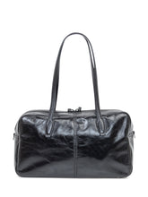 Gianni Chiarini Black Glossy Leather Bag - COLLEZIONE TEAM EC | $store$