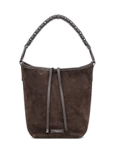 Brown Suede Leather Eliana Bag - COLLEZIONE TEAM EC | $store$
