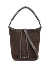 Brown Suede Leather Eliana Bag - COLLEZIONE TEAM EC | $store$
