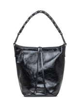 Black Shiny Leather Eliana Bag - COLLEZIONE TEAM EC | $store$