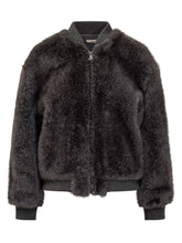 Valentini 1972 Black Faux Fur Bomber - COLLEZIONE TEAM EC | $store$