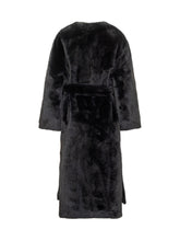 Valentini Cappotto Lungo in Pelliccia con Cintura - Abbigliamento Donna | $store$