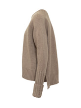 ory Burch Maglione Beige in Lana con Logo Ricamato - Abbigliamento Donna | $store$