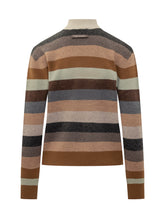 Tory Burch Maglione a Righe Multicolor con Collo Alto - Abbigliamento Donna | $store$