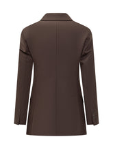 Parosh Brown Double-Breasted Blazer - COLLEZIONE TEAM EC | $store$