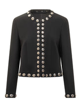 The Seafarer Black Jacket with Silver Studs - COLLEZIONE TEAM EC | $store$