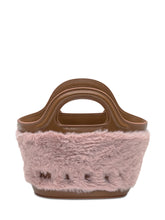 Marni Tote Bag in Pink Fur and Brown Leather - COLLEZIONE TEAM EC | $store$