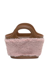 Marni Tote Bag in Pink Fur and Brown Leather - COLLEZIONE TEAM EC | $store$